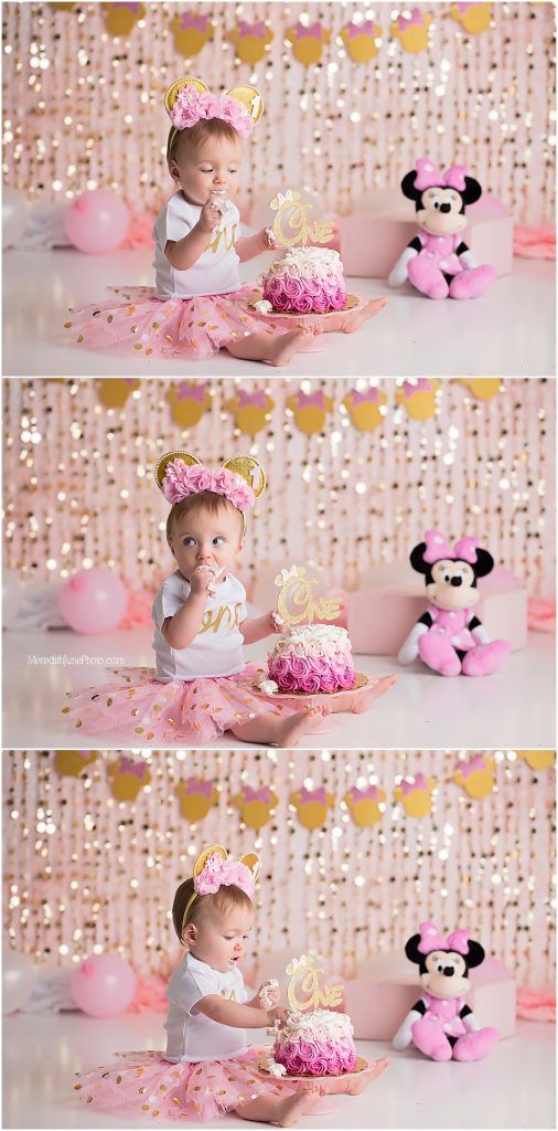 Mini Mouse Cake Smash | Baby Girl Photographer Minnie First Birthday Photoshoot, Minnie Mouse One Year Photo Shoot, Minnie Mouse 1st Birthday Pictures, Minnie Mouse Theme Photoshoot, Minnie Mouse First Birthday Cake Smash, First Birthday Cake Minnie Mouse, Minnie Mouse Birthday Pictures, Minnie Mouse Birthday Photoshoot Ideas, Minnie Mouse Photo Shoot Ideas 2nd Birthday