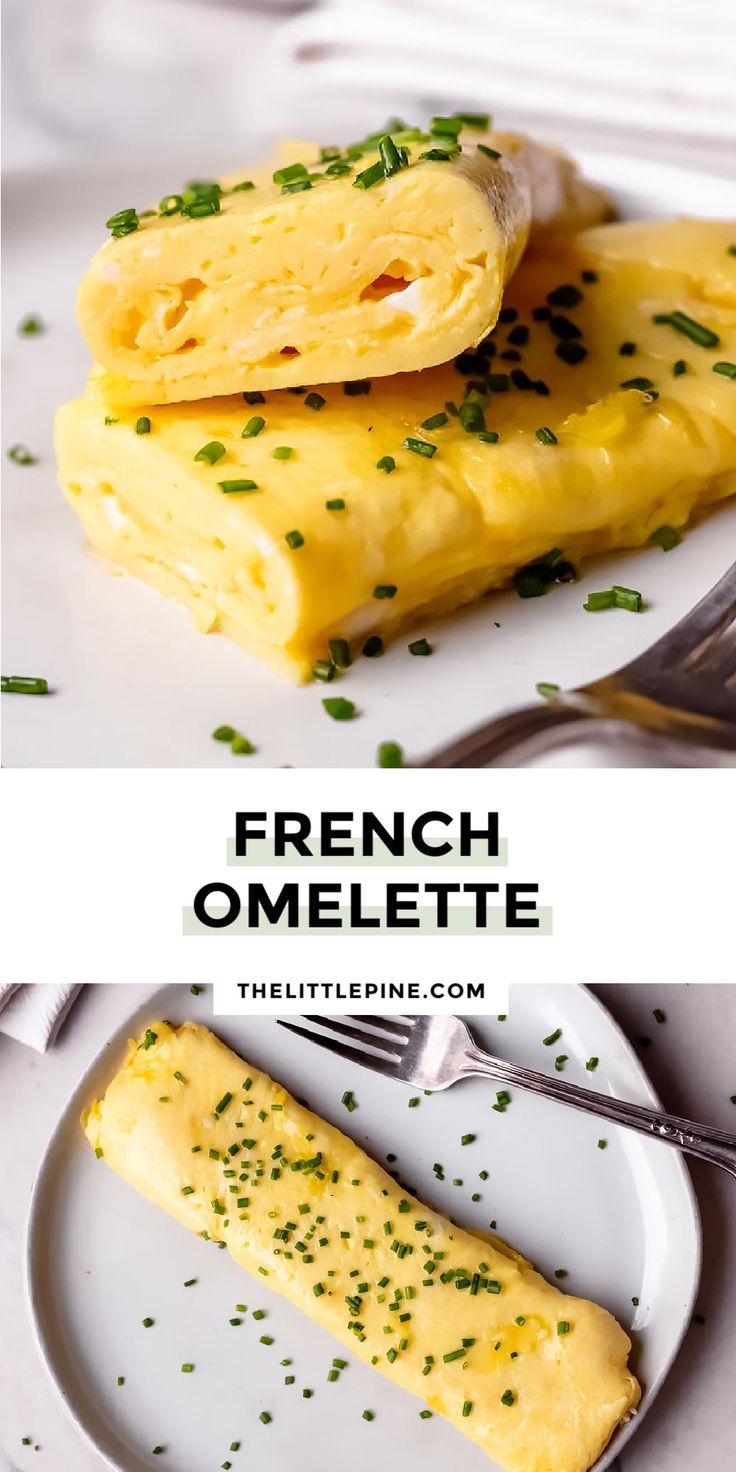 an omelette is on a plate with a fork