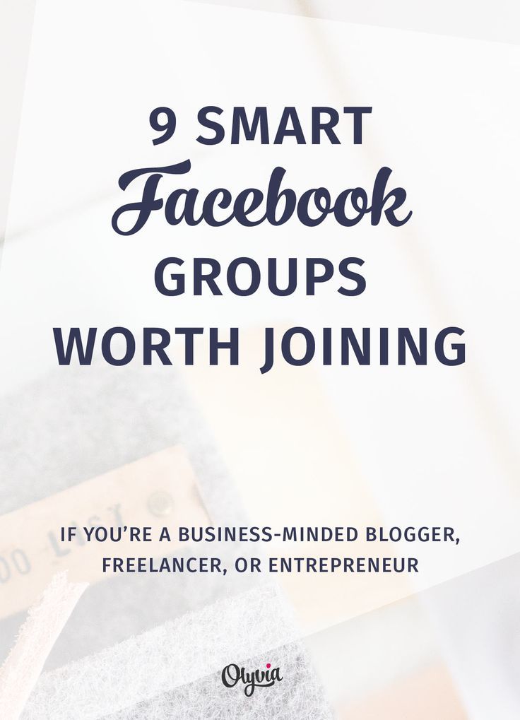 the words, 9 smart facebook groups worth joining on top of a pile of books