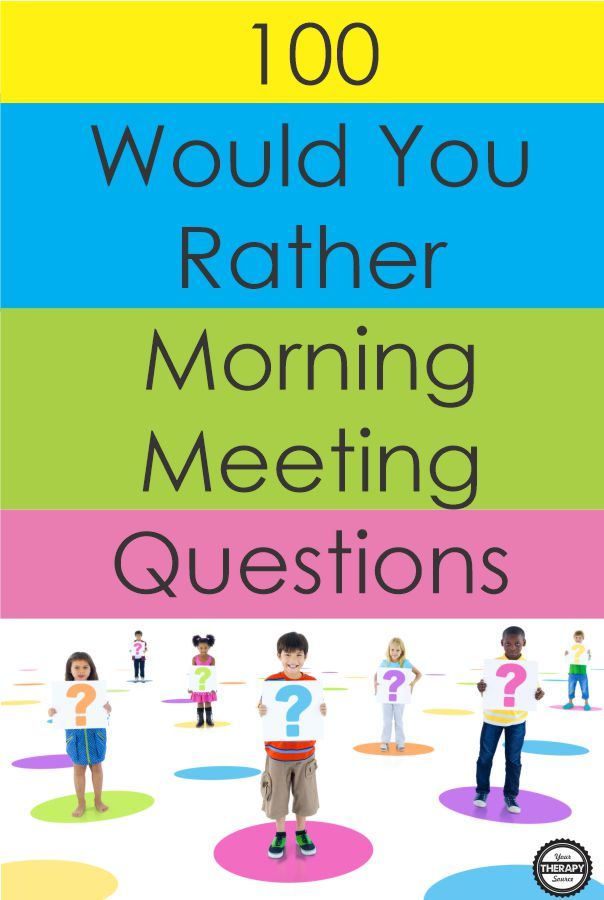 the book cover for 100 would you rather?, featuring children standing in circles with question marks