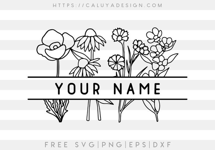 a flower arrangement with the words your name in black and white, on a striped background