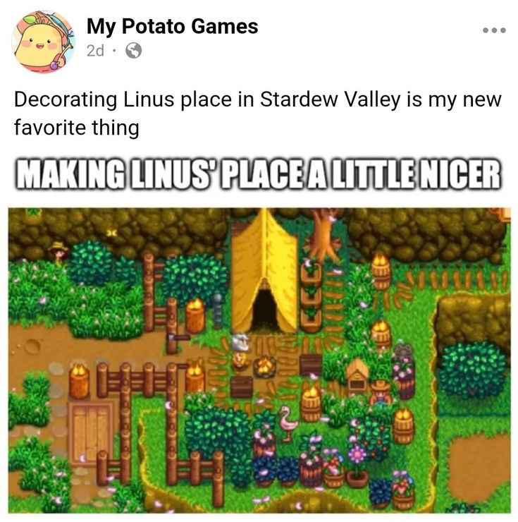 an image of a video game with the caption saying, making lines place in stardew valley is my new favorite thing