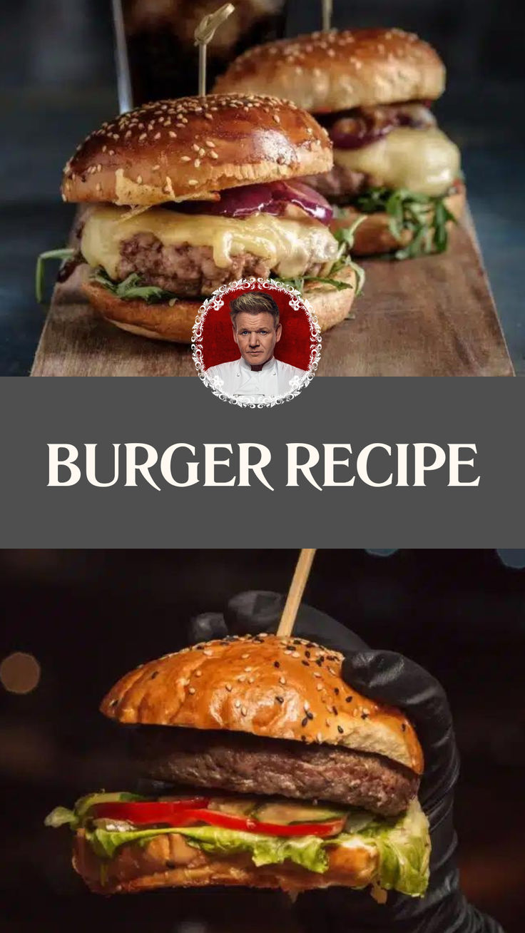 Gordon Ramsay Burger Recipe Gordon Ramsay Burger Recipe, Burger Meat Recipes, Beef Burger Recipes, Gordon Ramsay Meatballs, Best Beef Burger Recipe, Gordon Ramsay Recipes, Gordon Ramsay Butter Chicken, Gordon Ramsay Curry In A Hurry, Best Hamburger Patty Recipe