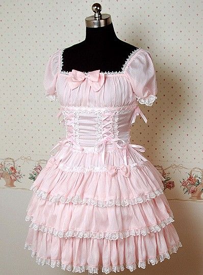 Buy Pink Puff Short Sleeves Bow Cake Lolita Dress on Lolitain.com. Choose your perfect classic lolita dress, gothic lolita dress, and more. Regular discounts up to 50% off. Bow Cake, Lolita Outfits, Frilly Dresses, Pink Chiffon, Kawaii Dress, Pink Outfits, Kawaii Clothes, Lolita Dress, Gothic Lolita