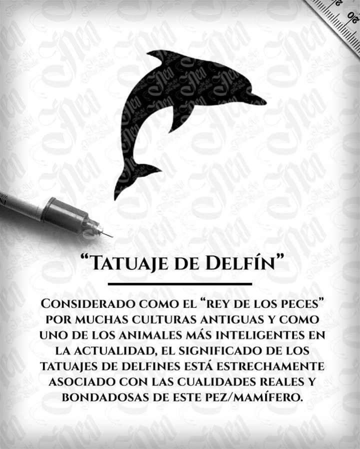 a black and white drawing of a dolphin with the words tattoo de delfin on it