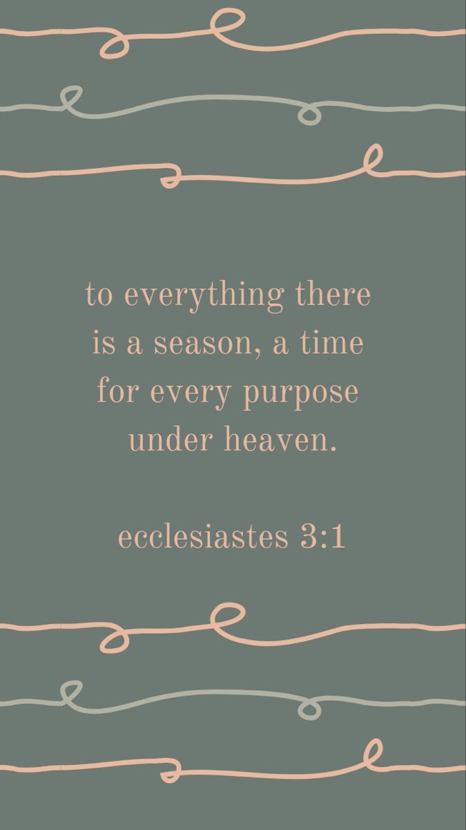 a quote with the words to everything there is a season, a time for every purpose under heaven