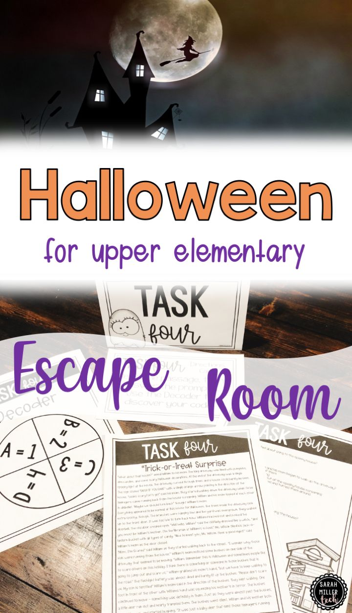 halloween for upper elementary students escape room