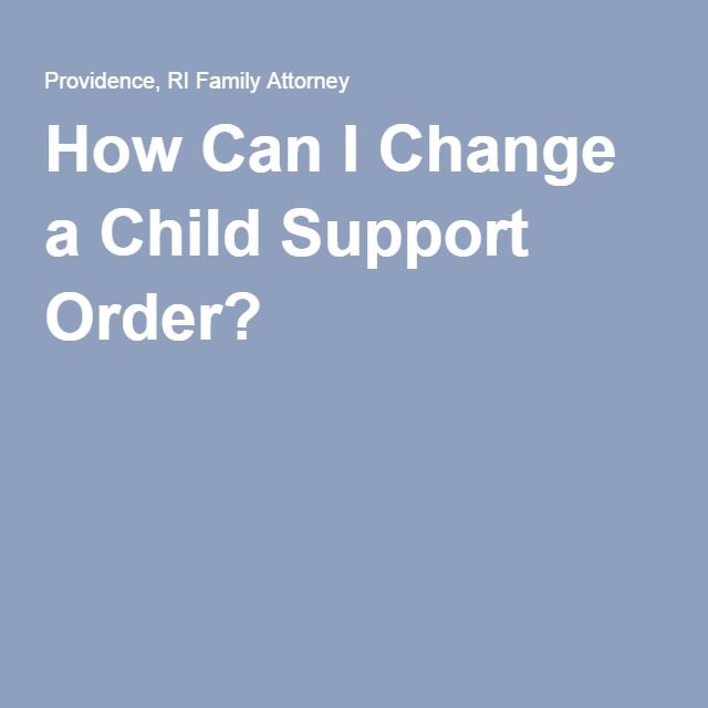 the title for how can i change a child's support order? with an image of