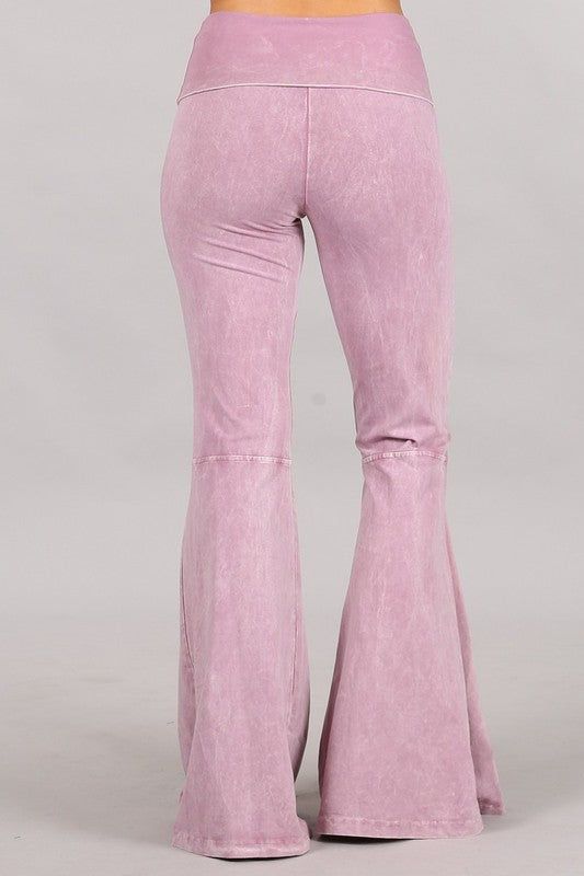 Fabulous! Mineral washed bell bottom stretch pants with wide fold-over waistband for extra support and tummy control. Seam detail in back for a flattering flared design. Comfortable alternative for jeans for all day and everyday wear for all sizes. Each item is hand-dyed for its unique character and american vintage laundered look, should expect variations in color and finishing. Fabric: USA made Cotton/Spandex 93/7 Jersey Proudly made in the USA Stay Sexy! Bell Bottom, Stretch Pants, Vintage Look, Bell Bottoms, American Vintage, Cotton Spandex, Vintage Looks, Hand Dyeing, Two Piece Pant Set