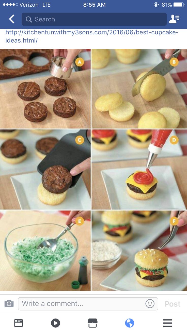 how to make mini burgers with cookie doughnut holes and chocolate cookies in the middle