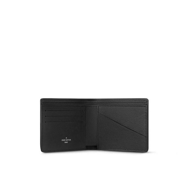 LOUIS VUITTON® - Multiple Wallet - Black Luxury Black Trifold Wallet For Business, Luxury Black Trifold Wallet With Coin Pocket, Luxury Black Compact Trifold Wallet, Luxury Black Wallet With Coin Pocket, Luxury Black Wallets With Coin Pocket, Compact Black Wallet For Business, Black Evening Wallets With Coin Pocket, Luxury Black Trifold Wallet For Evening, Louis Vuitton Official