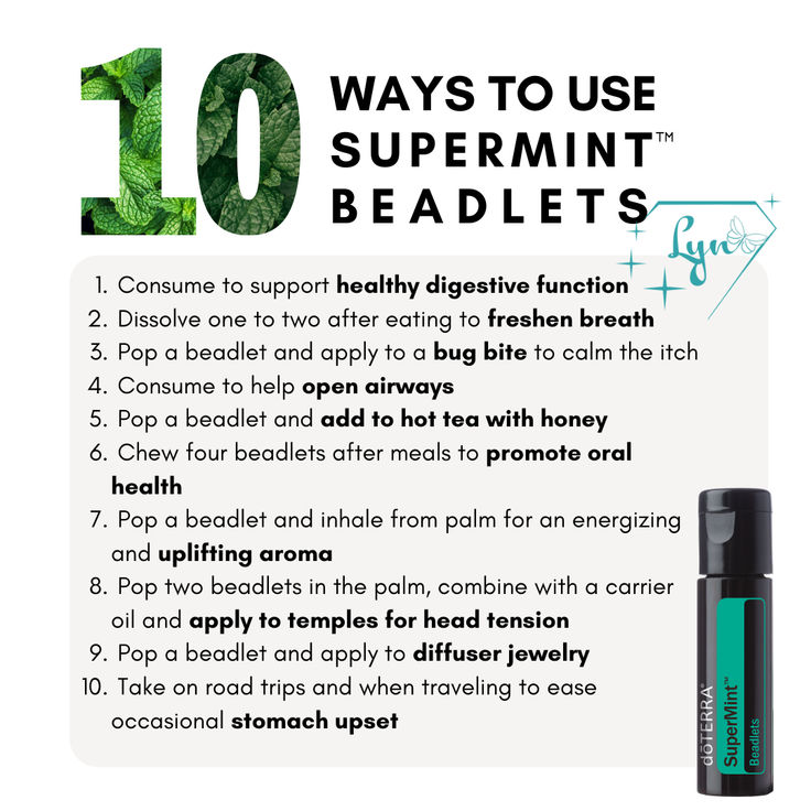 Crisp, clean, and compelling, dōTERRA SuperMint™ brings together CPTG® Peppermint, Japanese Mint, Bergamot Mint, and Spearmint essential oils, creating a powerfully refreshing blend. When diffused or used topically, dōTERRA SuperMint™ offers an invigorating, energising aroma and an uplifting environment that’s ideal for mental focus and enhanced stamina.
NOW AVAILABLE OIL, TOOTHPASTE AND BEADLETS.
#goosebumpkindaday#oneofakind#diamondlyn
#goya#personalbest#grannyisanessentialoilguru Doterra Spearmint, Doterra Oils Recipes, Spearmint Essential Oil, Mental Focus, Doterra Oils, Live Happy, Doterra Essential Oils, Hot Tea, Carrier Oils