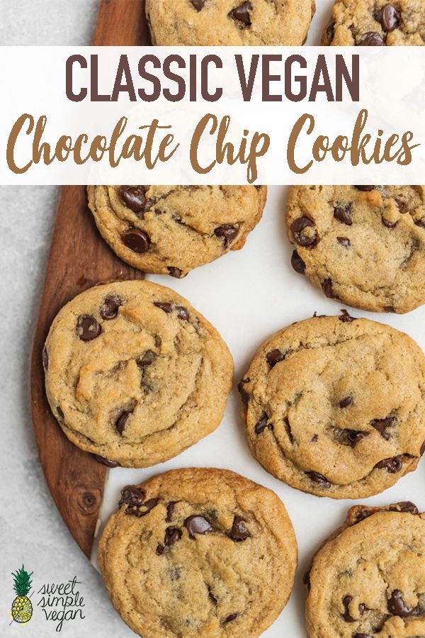 chocolate chip cookies arranged on a cutting board