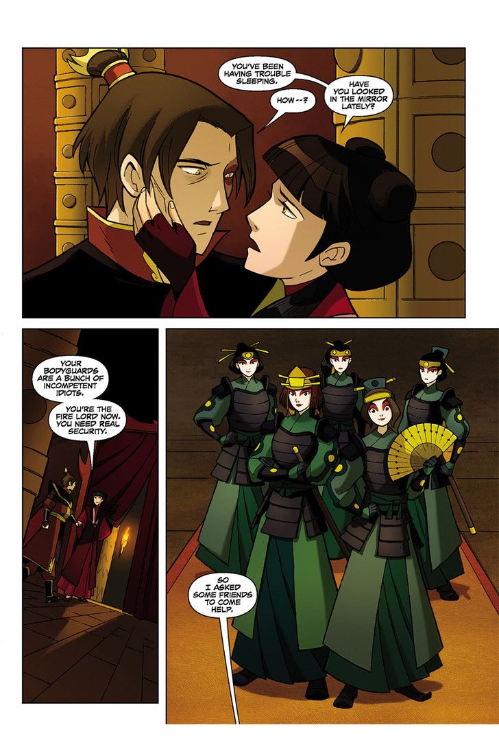 an image of a comic page with two people in costume and one is kissing the other