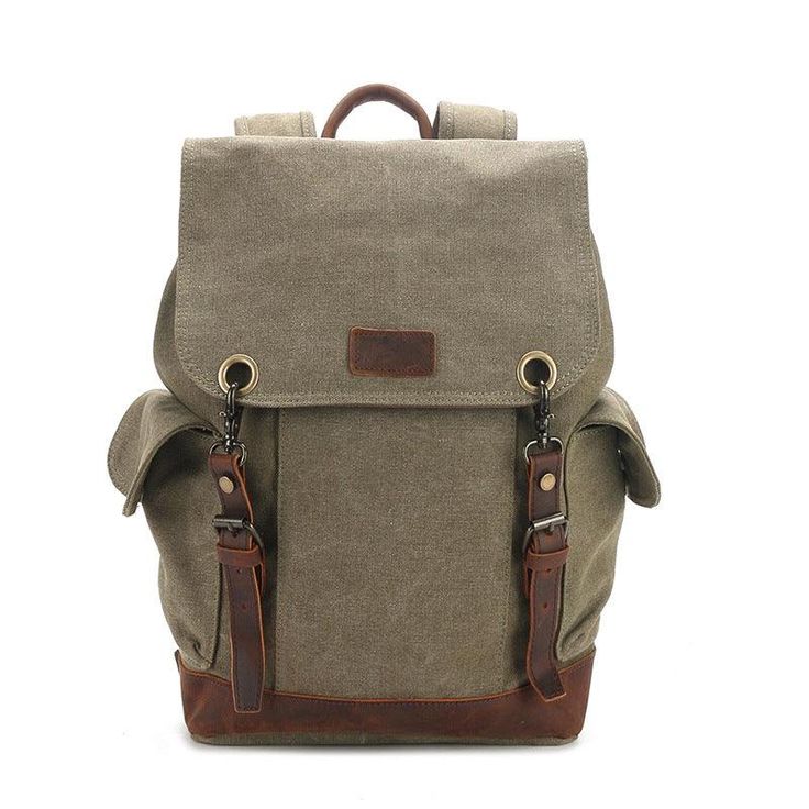 Outdoor Multifunctional Canvas Backpacks - Woosir Rugged Canvas Backpack For Everyday, Vintage Canvas Backpack For Outdoor Activities, Practical Adventure Backpack With Pockets, Rugged Canvas Backpack, Outdoor Canvas Backpack With Multiple Pockets, Large Capacity Canvas Backpack For Adventure, Canvas Backpack For Outdoor, Canvas Backpack With Multiple Pockets For Everyday Use, Canvas Backpack With Multiple Pockets