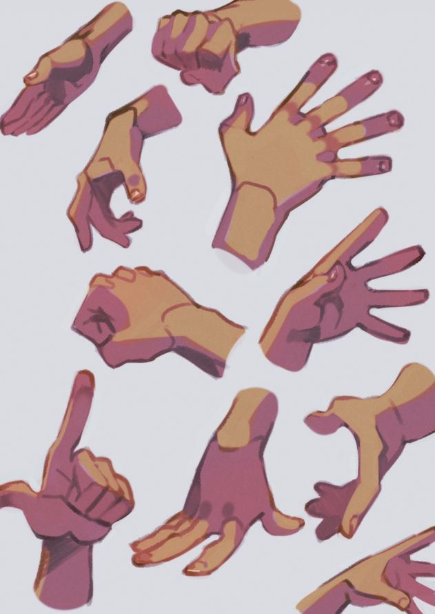 several hands are shown with different shapes and sizes