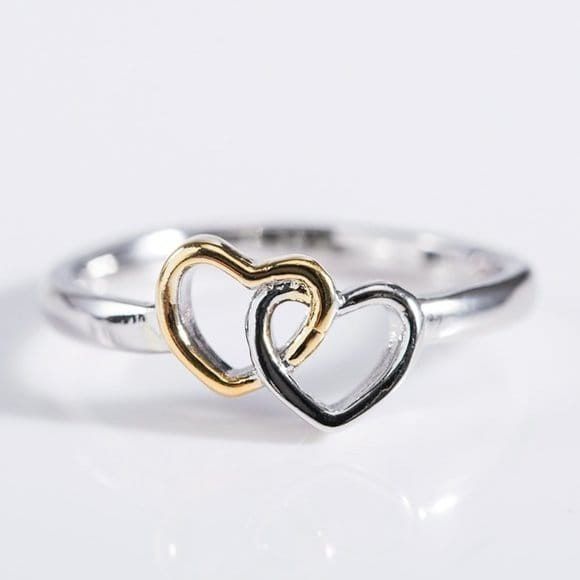 Double Heart Ring-Lovely Hollow Double Heart Cross Rings For Woman- Double Heart Sterling Silver Ring-Double Heart-14K Solid Gold Heart Ring -->Ring details: - Theme : Romantic Wedding & Engagement - Shape- Heart  - Heart Size : 6 mm - Weight: 2 gram approx (Note:- Weight can be more or less according to the size of the ring) - Metal Type: 925 Sterling Silver, also available in 14K White Gold,14K Rose Gold,14K Yellow Gold - Ring Size: I offer more than one (Contact us if your ring size is not av Adjustable Heart-shaped Couple Rings For Valentine's Day, Double Heart Ring For Valentine's Day, Valentine's Day Promise Midi Rings, Mother's Day Heart-shaped White Gold Rings, Valentine's Day Promise Midi Rings Open Ring, Valentine's Day Promise Midi Rings, Open Ring Style, Valentine's Day White Gold Promise Couple Rings, Valentine's Day Promise Heart Ring, Valentine's Day Promise Heart Ring With Open Design