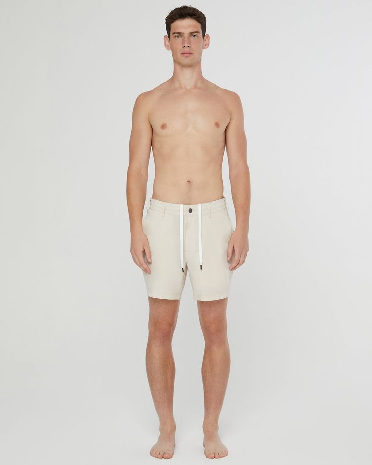 As its name suggests, the All Purpose short is ready to hit the waves, but also great for simply kicking back. Tailored in crisp stretch fabric, the unlined pair has elastic on the back waist for a comfortable bit of give, two metal grommets to prevent waterlog and a secure welt pocket. Casual Bottoms With Short Inseam For Poolside, Casual 4-way Stretch Bottoms For Beach Season, Summer Shorts With Comfort Waistband And 4-way Stretch, Casual Fitted Swim Trunks With Elastic Waistband, Fitted Casual Swim Trunks With Elastic Waistband, Summer Cotton Shorts With 4-way Stretch, Casual Fitted Swim Trunks With Short Legs, Casual Bottoms With Drawstring And 4-way Stretch, Fitted Casual Swim Trunks With Short Leg