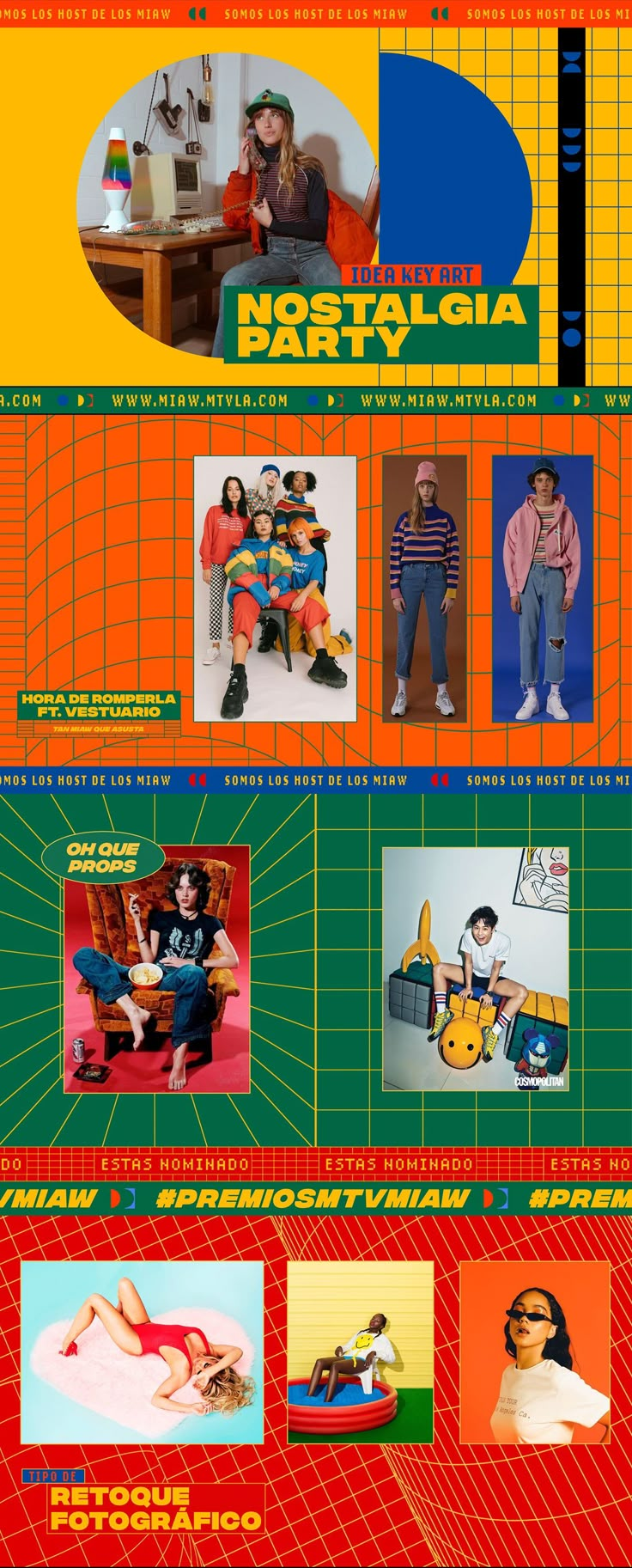 the back cover of an advertisement with many different pictures on it, including people and objects