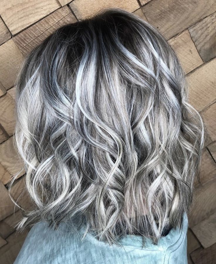 Baylage Grey Hair Highlights, Biolage Grey Hair, Platinum Gray Highlights On Brown Hair, Short Grey Brown Hair, Gray Hair Highlights Silver Ash Blonde Long Bobs, Hair Color Ideas For Blending Grey, Highlights For Women With Gray Hair, Grey Biolage Hair, Gray Shoulder Length Hair