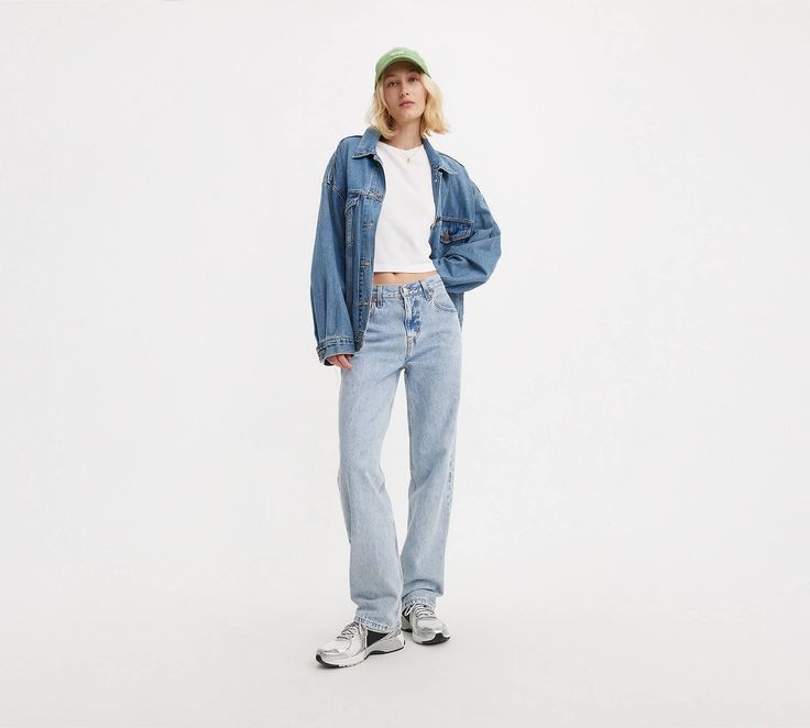 Low Pro Women's Jeans - Medium Wash | Levi's® US Levi's Casual Flare Denim Jeans, Levi's Casual Denim Flare Jeans, Casual Levi's Denim Flare Jeans, 90s Style Straight Leg Flare Jeans For Streetwear, Trendy Levi's Flare Jeans, Retro Straight Leg Jeans For Streetwear, Levi's Relaxed Fit Jeans In Rigid Denim, Levi's Relaxed Fit Rigid Denim Jeans, Relaxed Fit Flare Jeans For Streetwear