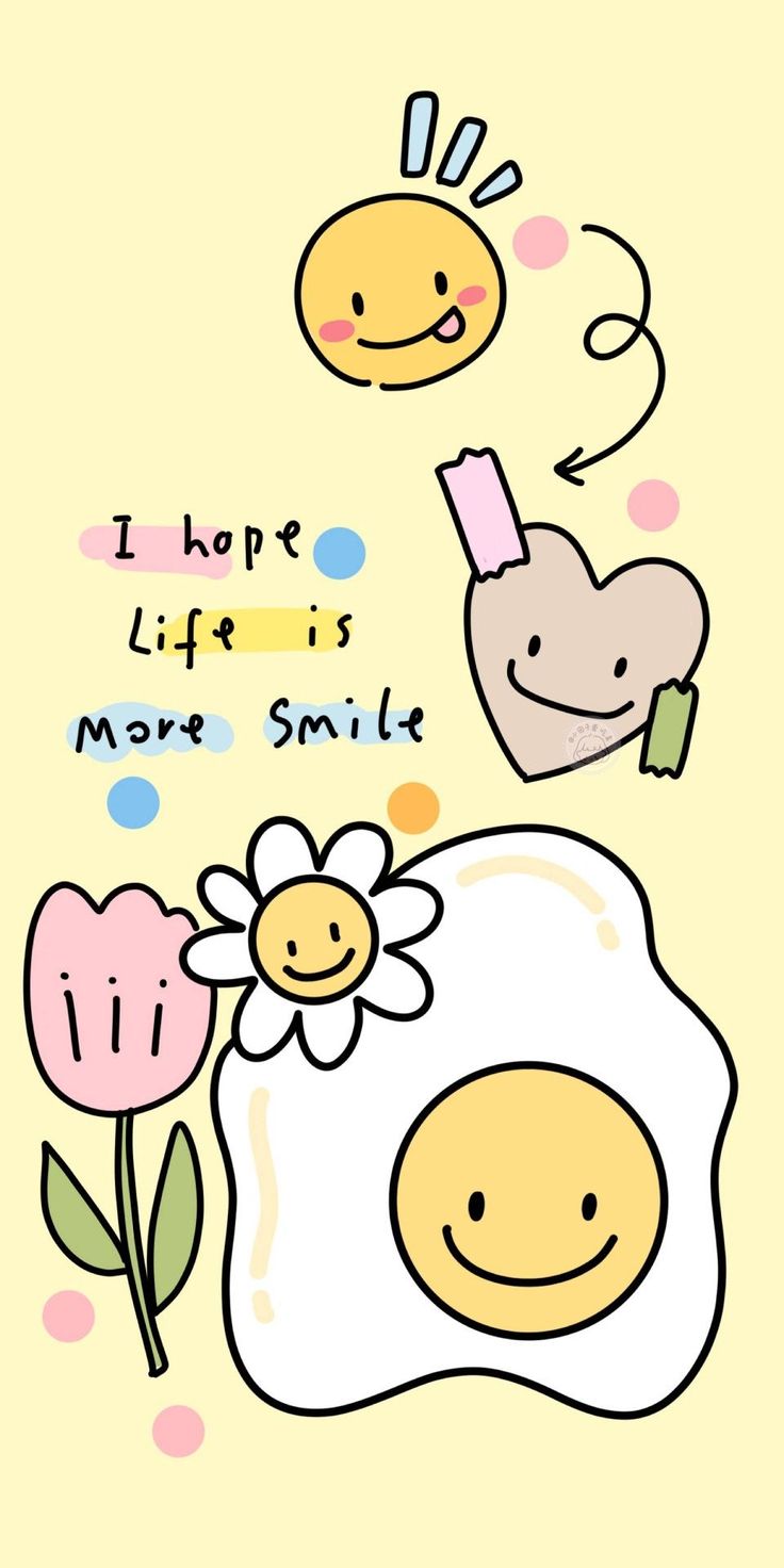 an egg and flowers with the words hope life is more smile