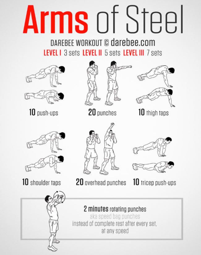 the arms of steel workout poster