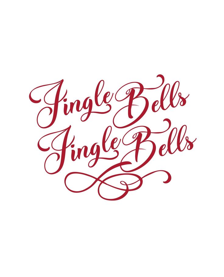 the words jungle bells, jungle bells and jungle bells written in red ink on a white background