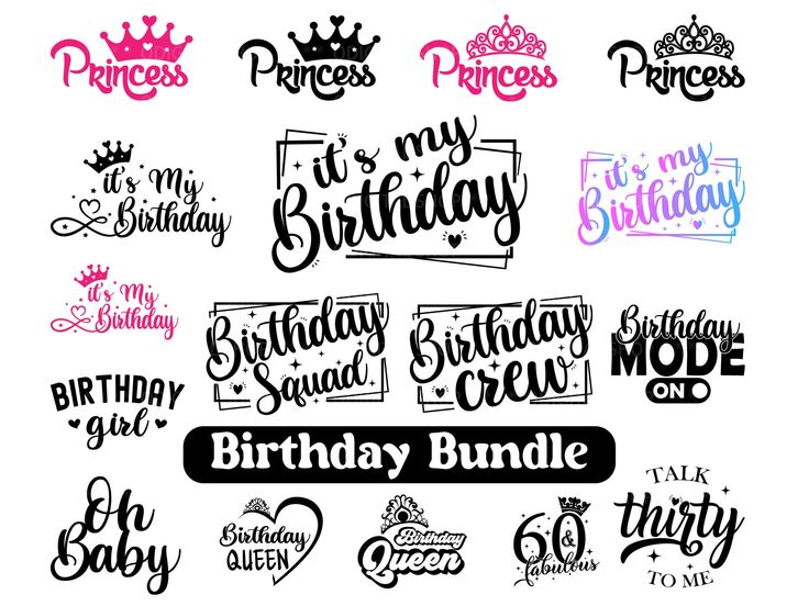 the birthday bundle is available for all ages and abilities to use on your project, including lettering