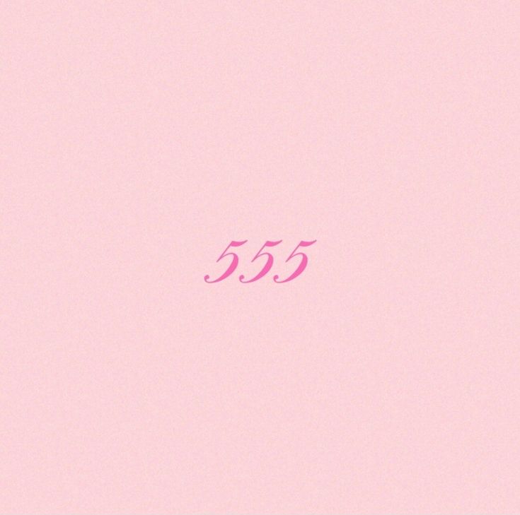 a pink background with the number 555 on it