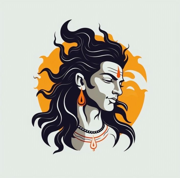 Shiva Illustration Art, Lord Shiva Illustration Art, God Shiva Drawing, All Gods In One Picture, Jai Shree Ram Dp, Shree Ram Dp, Ram Dp, Lord Shiva Drawing, Ram Pic