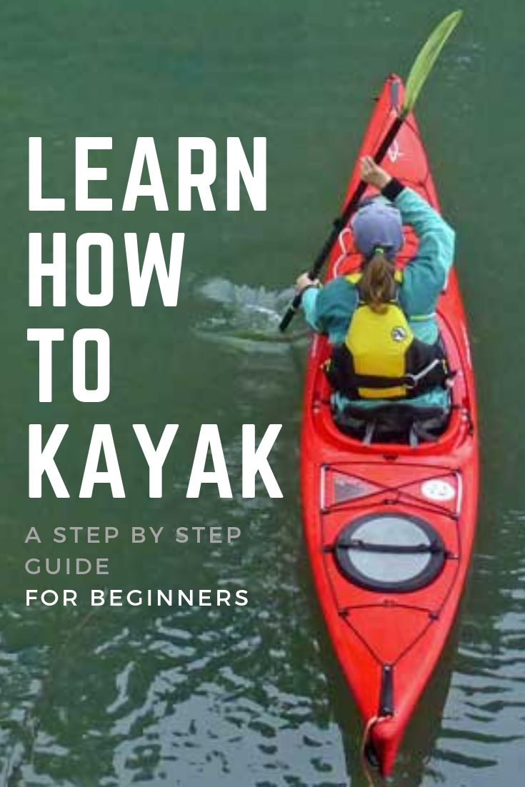 a person in a kayak with the words learn how to kayak on it