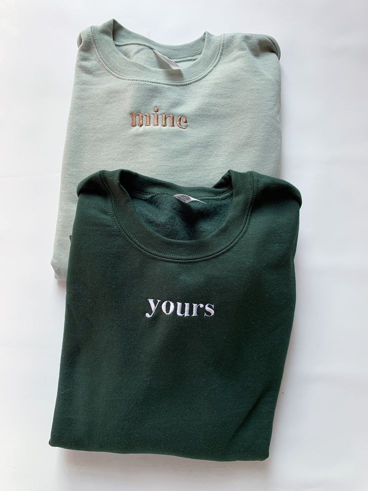 ✰Embroidered ✰UNISEX✰Hand drawn and designed✰Super soft and comfy! Matching Sweatshirts, Green Sweatshirt, Embroidered Sweatshirt, Embroidered Tshirt, Embroidered Sweatshirts, Matching Sets, Forest Green, Sweat Shirt, Hand Drawn