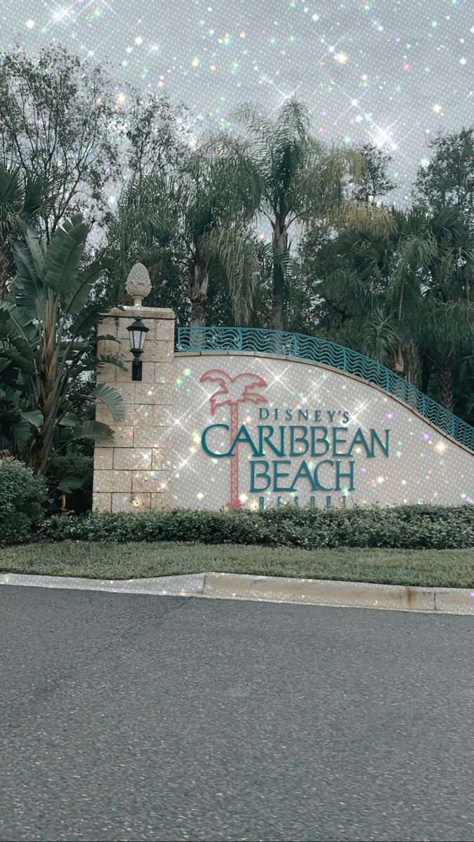 the entrance to the disney's caribean beach resort