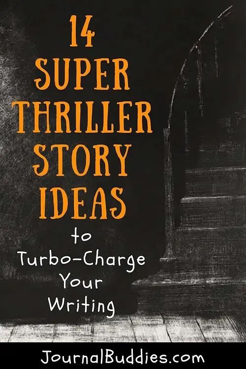 Whether you're looking to diversify your writing acumen or feel like penning your own fears onto paper, count on this list of thriller story ideas to help! #ThrillerStoryIdeas #ThrillerStoryWriting #JournalBuddies Book Plot Ideas Thriller, Ghost Story Prompts, Story Writing Prompts Ideas, Thriller Story Ideas, Thriller Plot Ideas, Screen Writing, Fiction Writing Prompts, Journal Prompts For Kids, Writing Genres