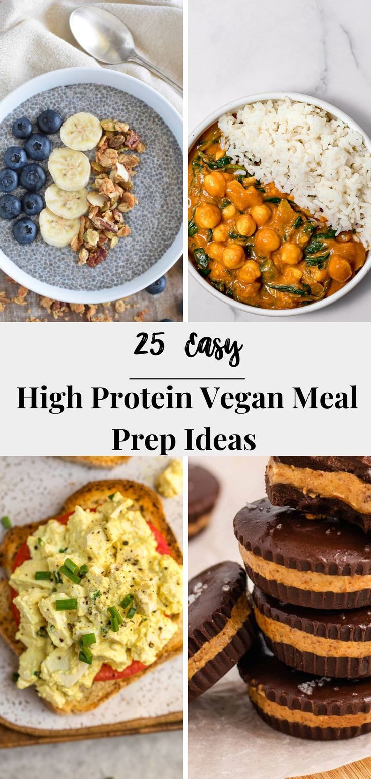 High Protein Vegan Meal Prep Ideas Best Whole Food Plant Based Recipes, Vegan Meals Prep, High Protein Vegetarian Meal Prep Ideas, High Protein Low Carb Plant Based Meals, Vegan Gains Meal Plan, Easy Meal Prep Whole Foods, Protein Packed Vegan Breakfast, Easy Vegan Recipes High Protein, Easy Meal Ideas Vegetarian