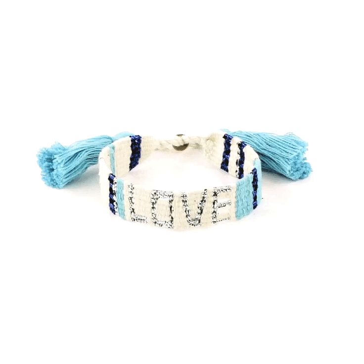 This Atitlan LOVE Bracelet comes in blue and white to renew our focus on the Throat Chakra, which centers around self-expression and communication. Are you feeling out of balance? This might be the gentle reminder you need on your wrist. It's also a unique gift idea for the ones you love. Our Atitlan LOVE bracelets hail from the colorful villages surrounding beautiful Lake Atitlán, Guatemala. Access to opportunities and support along the way have allowed the artisans to invest (on average) 90% o To Love And Be Loved, Pride Bracelet, Love And Pride, Love Bracelet, Throat Chakra, Love Signs, Beautiful Lakes, Women Artisans, Love Bracelets