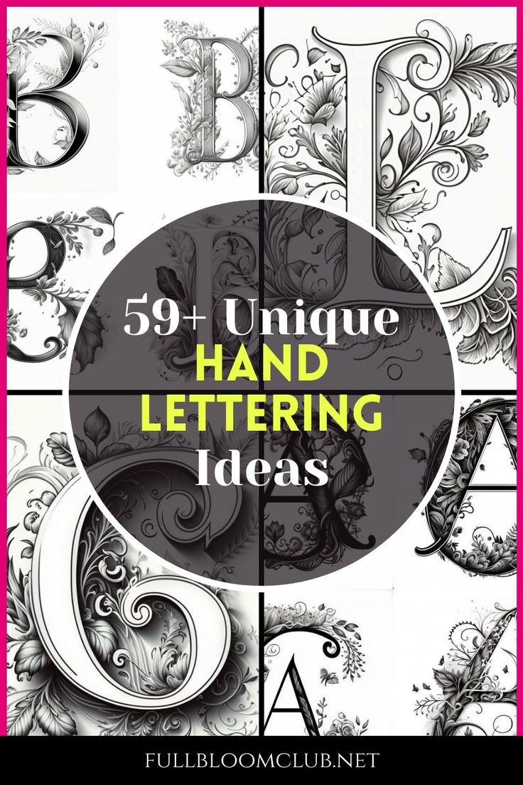 Beautiful Guide to Hand Lettering & 59 Ideas For It Different Letters Styles Alphabet, Flowers Alphabet Letters, Victorian Lettering Alphabet, Fancy Letters Fonts Hand Drawn, Decorative Letters Drawing, U Calligraphy Letter, Different Calligraphy Fonts Alphabet, Hand Lettering Tutorial Step By Step, Modern Calligraphy Alphabet Fonts