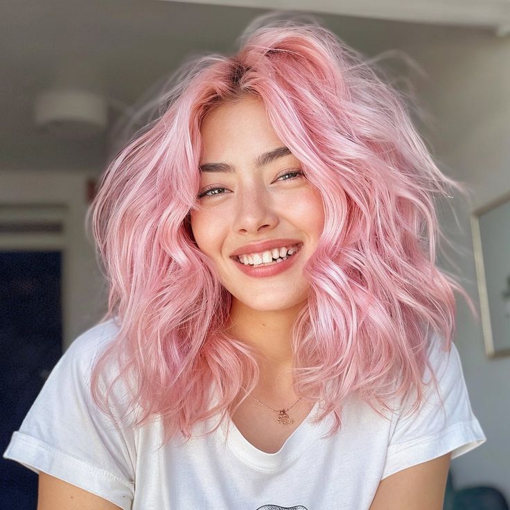 magnific uuYcE4K9efxCAIxbEC2V Pastel Pink Feathered Layers Cotton Candy Pink Hair, Bubblegum Pink Hair, Baby Pink Hair, Feathered Layers, Pink Hair Color Ideas, Pink Hair Color, Pastel Pink Hair, Hair Color Pink, Pink Cotton Candy