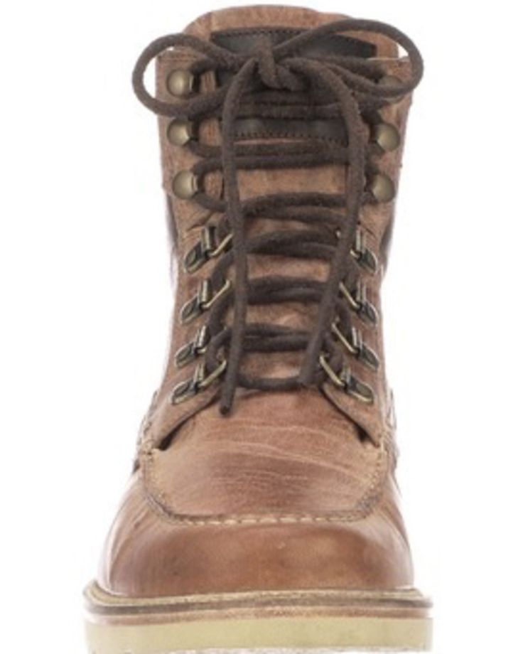 Lucchese Men's Lace-Up Range Boot - Moc Toe, Tan Rustic Lace-up Leather Work Boots, Western Leather Lace-up Boots For Outdoor, Western Style Leather Lace-up Boots For Outdoor, Brown Rugged Wedge Boots With Reinforced Toe, Rugged Brown Wedge Boots With Reinforced Toe, Outdoor Lace-up Boots With Leather Footbed And Snip Toe, Snip Toe Lace-up Boots With Leather Footbed For Outdoor, Rugged Wedge Boots With Reinforced Moc Toe, Rustic Leather Waterproof Boots With Moc Toe