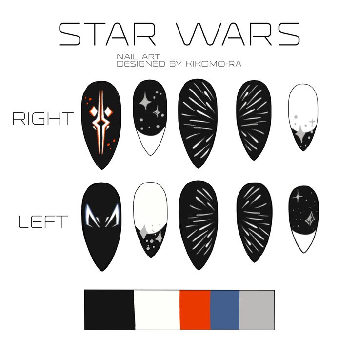 #starwars #ahsoka R2 D2 Nails, Star Wars Wedding Nails, Star Wars Nails Designs Dark Side, Star Wars Nail Art Simple, Starwars Nail Designs, Star Wars Nails Acrylic, Subtle Star Wars Nails, Padme Nails, Star Wars Nail Designs