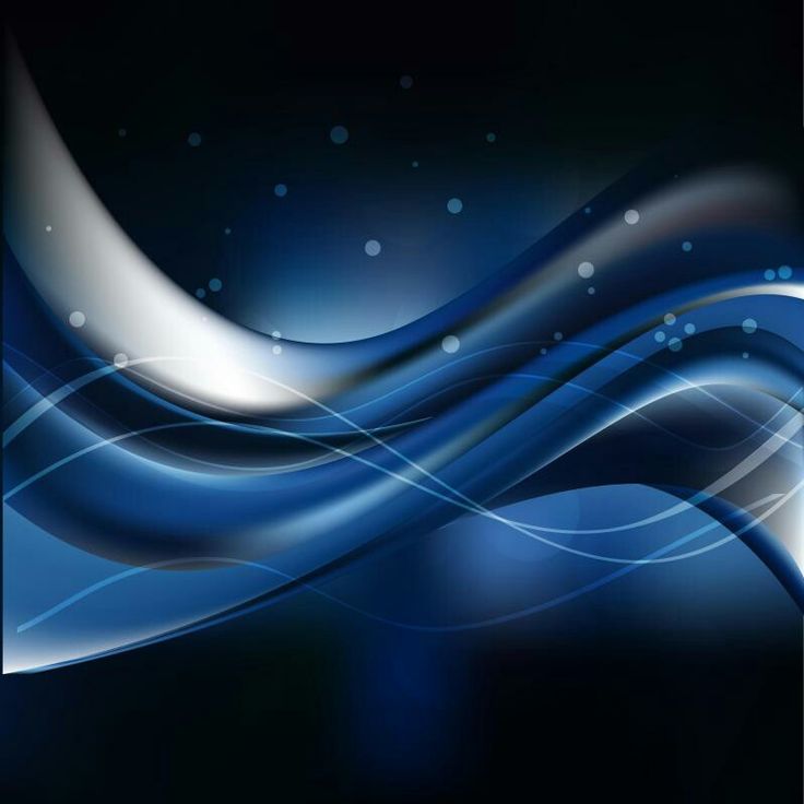 an abstract blue background with waves and bubbles