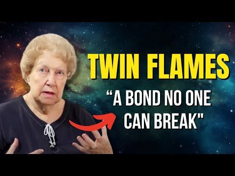 an older woman is talking about twin flames in front of a space background with the caption'a bond no one can break '