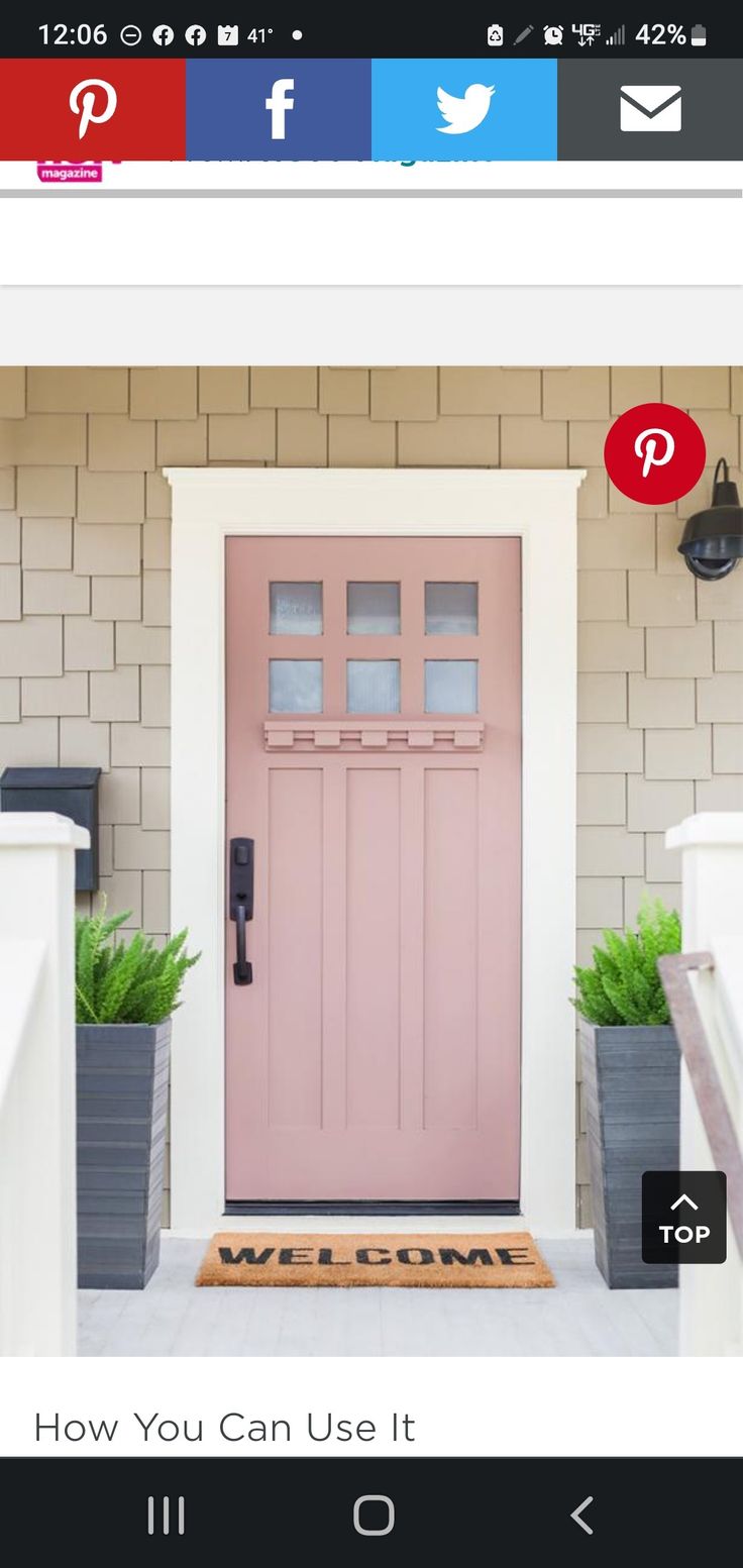 a pink front door with the words how you can use it