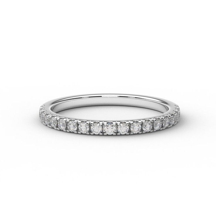 "Women's Half eternity Lab Grown Diamond Pave Ring 2 mm Wedding Infinity Diamond Band Guard Anniversary Diamond Stacking MaterialSolid Gold (14K/18K) or Platinum 950 FinishingHigh Polished/ Shiny PlatingRhodium/ Platinum Family FitStandard Fit Width2 mm Height2 mm SettingU Micro Pave (Reminds the letter \"U\" from sides) StoneLab Grown Diamonds ClarityVS ColorE-F CutRound/ Brilliant Total Carat Weightapx 0.38 ct Click below to add laser engraving. https://www.etsy.com/listing/631070916/laser-eng Diamond Pave Ring, Wedding Diamond, Ring Pop, Diamond Stacks, Pave Diamond Band, Diamond Stacking Rings, Pave Diamond Ring, No Waste, Diamond Anniversary