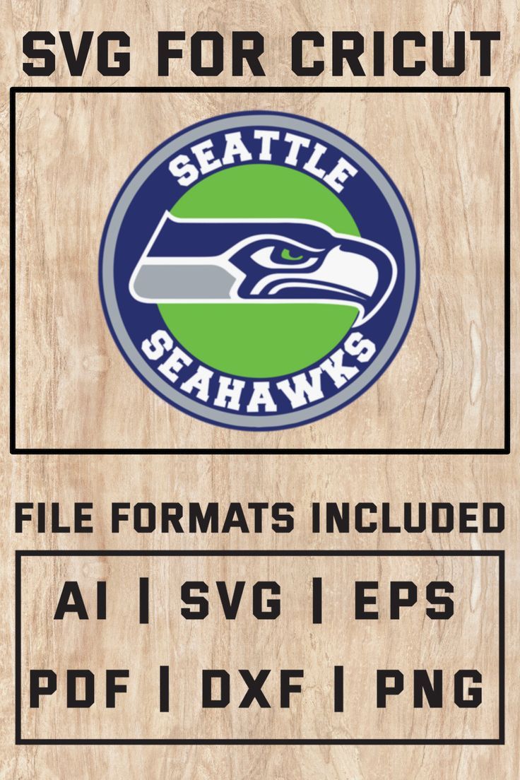 a wooden sign with the seattle seahawks logo on it's front and back sides