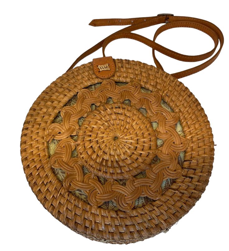 Women Straw Bags Round Woven Handmade Ladies Design Summer Beach Circle Bohemia Rattan Cross Body Shoulder Bag New Fashion.Adjustable leather strap. Bohemian Light Brown Bag For Vacation, Bohemian Light Brown Shoulder Bag For The Beach, Vacation Light Brown Shoulder Bag With Adjustable Strap, Travel-friendly Woven Light Brown Shoulder Bag, Light Brown Woven Shoulder Bag For Travel, Travel Light Brown Woven Shoulder Bag, Light Brown Vacation Bag With Adjustable Strap, Summer Light Brown Shoulder Bag With Adjustable Strap, Summer Brown Woven Shoulder Bag