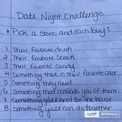 a piece of paper with writing on it that says dole night challenge pick a store and each buy