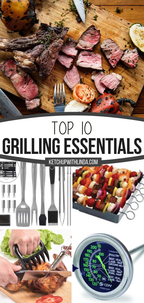 the top 10 grilling essentials that are great for beginners to use in cooking