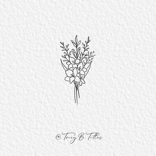 a bouquet of flowers on a white background with the words, tiny b floris